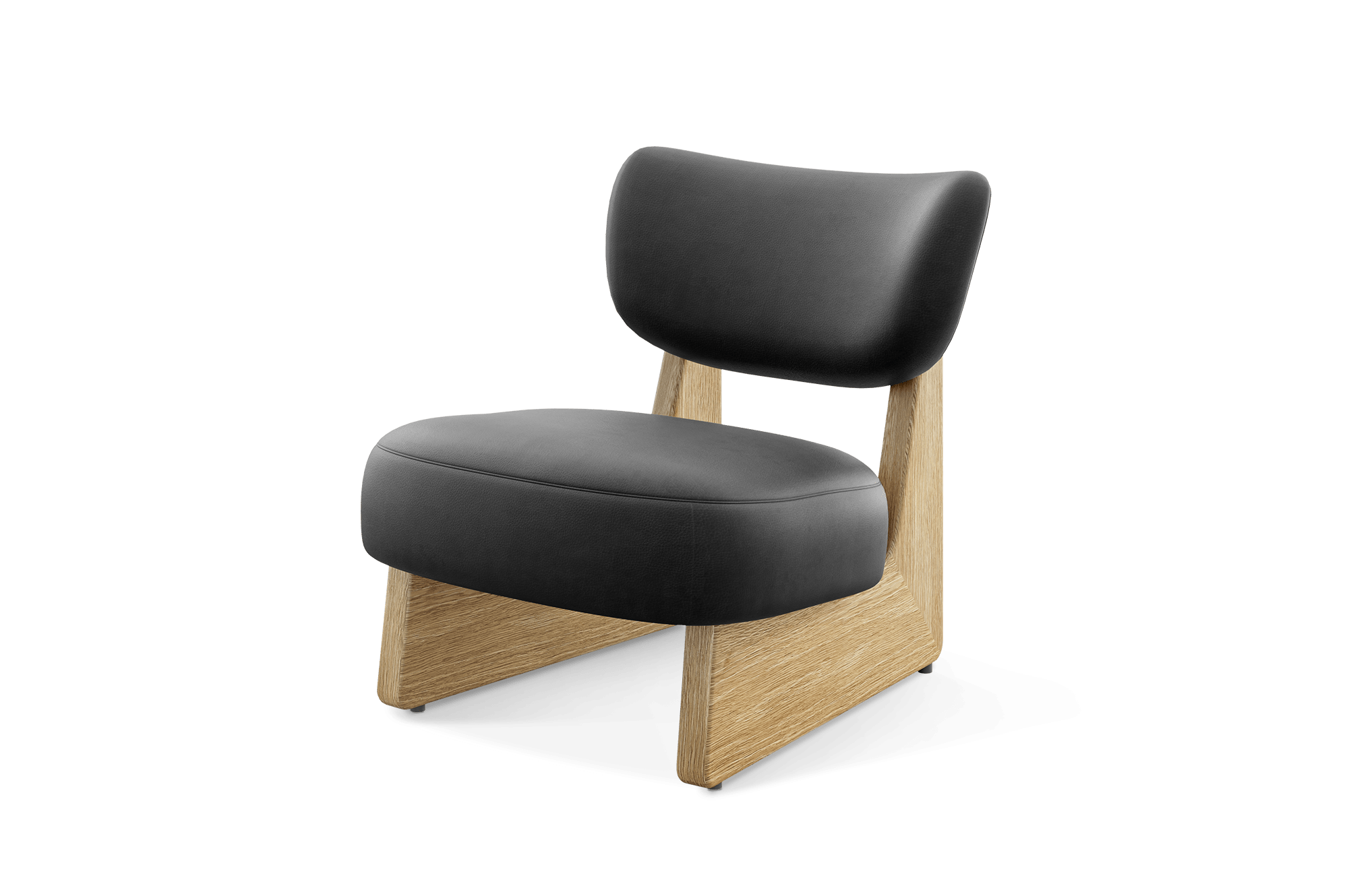 Solange Leather Chair Customised, (Marche) Graphite (White Wash)