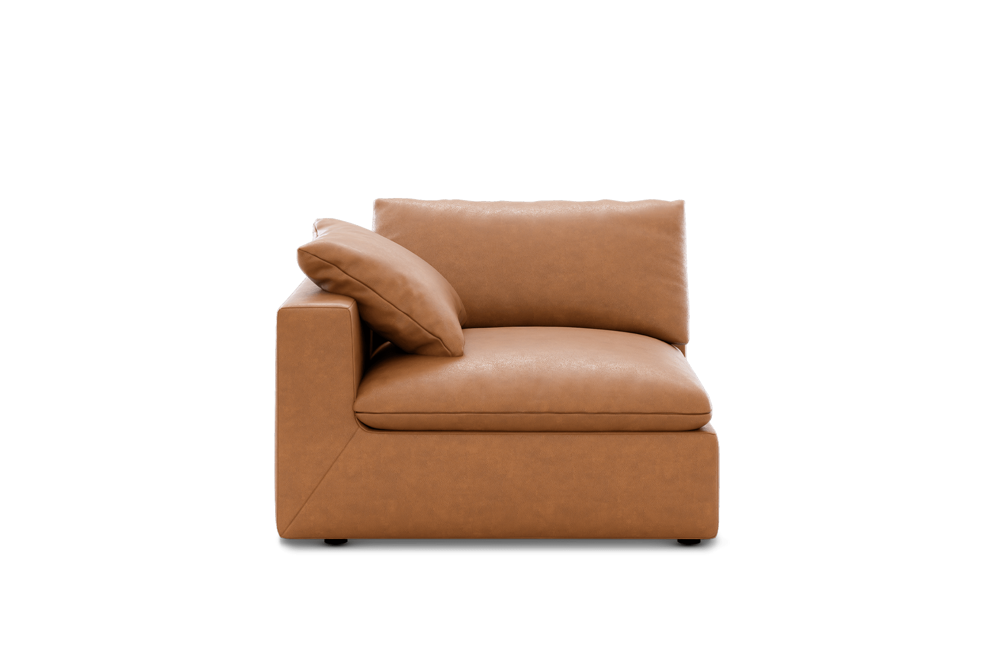 Dawson Leather Left Arm Sofa Customised, (Marche) Cocoa