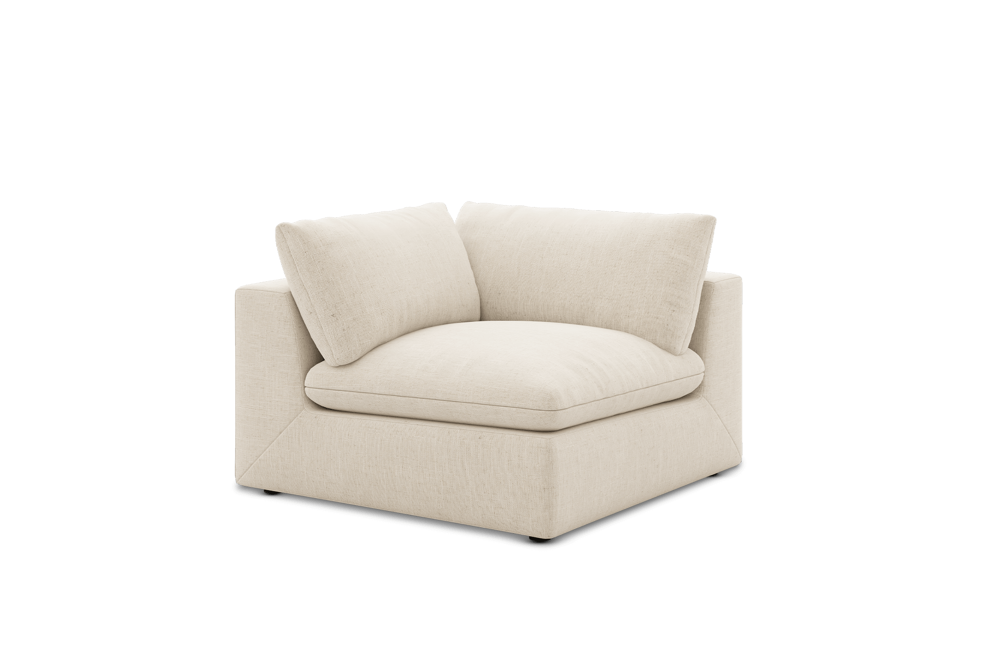 Dawson Corner Sofa Customised, (Performance Linen Weave) Cream