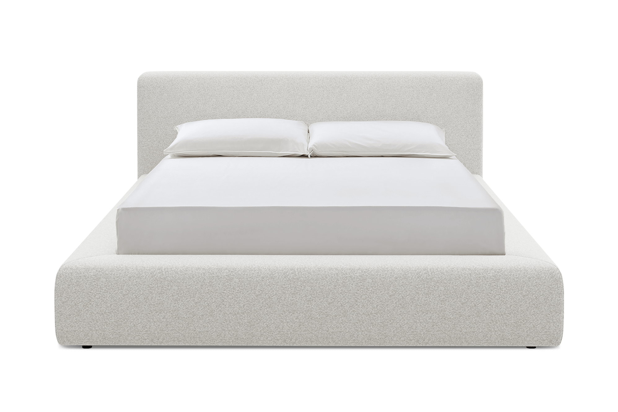 Dawson Queen Size Bed Customised, (Performance Boucle) Light Grey