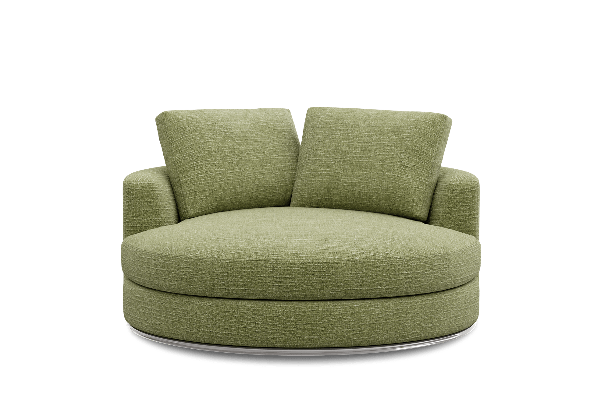 Hamilton Swivel Armchair 51.2" Customized, (Washed Chenille) Moss