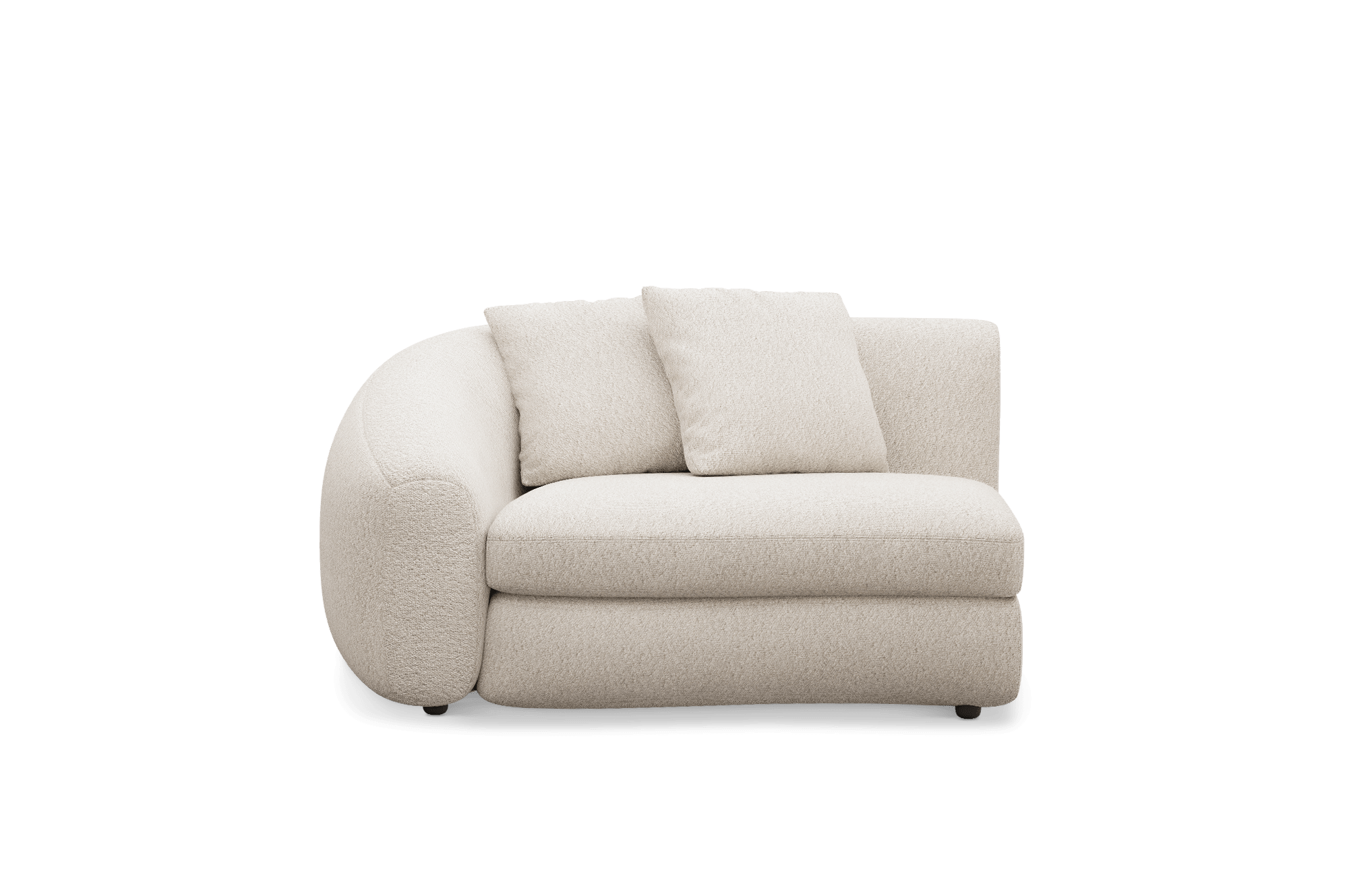 Fable Left Arm Sofa Customised, (Performance Boucle) Cream