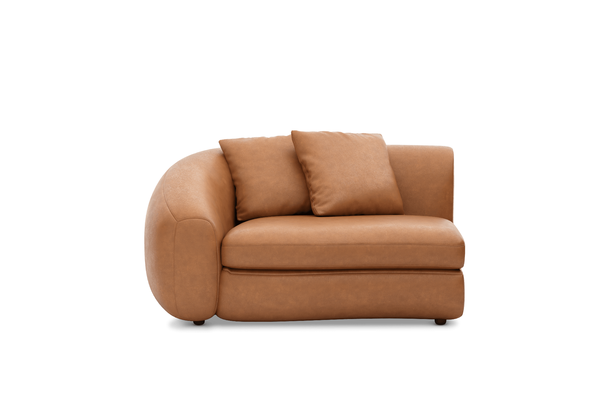 Fable Leather Left Arm Sofa Customised, (Marche) Cocoa