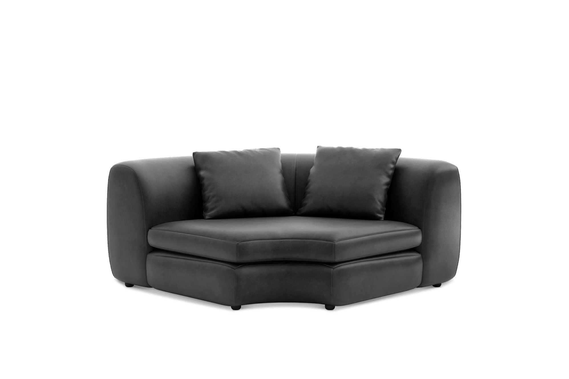 Fable Leather Corner Sofa Customised, (Marche) Graphite