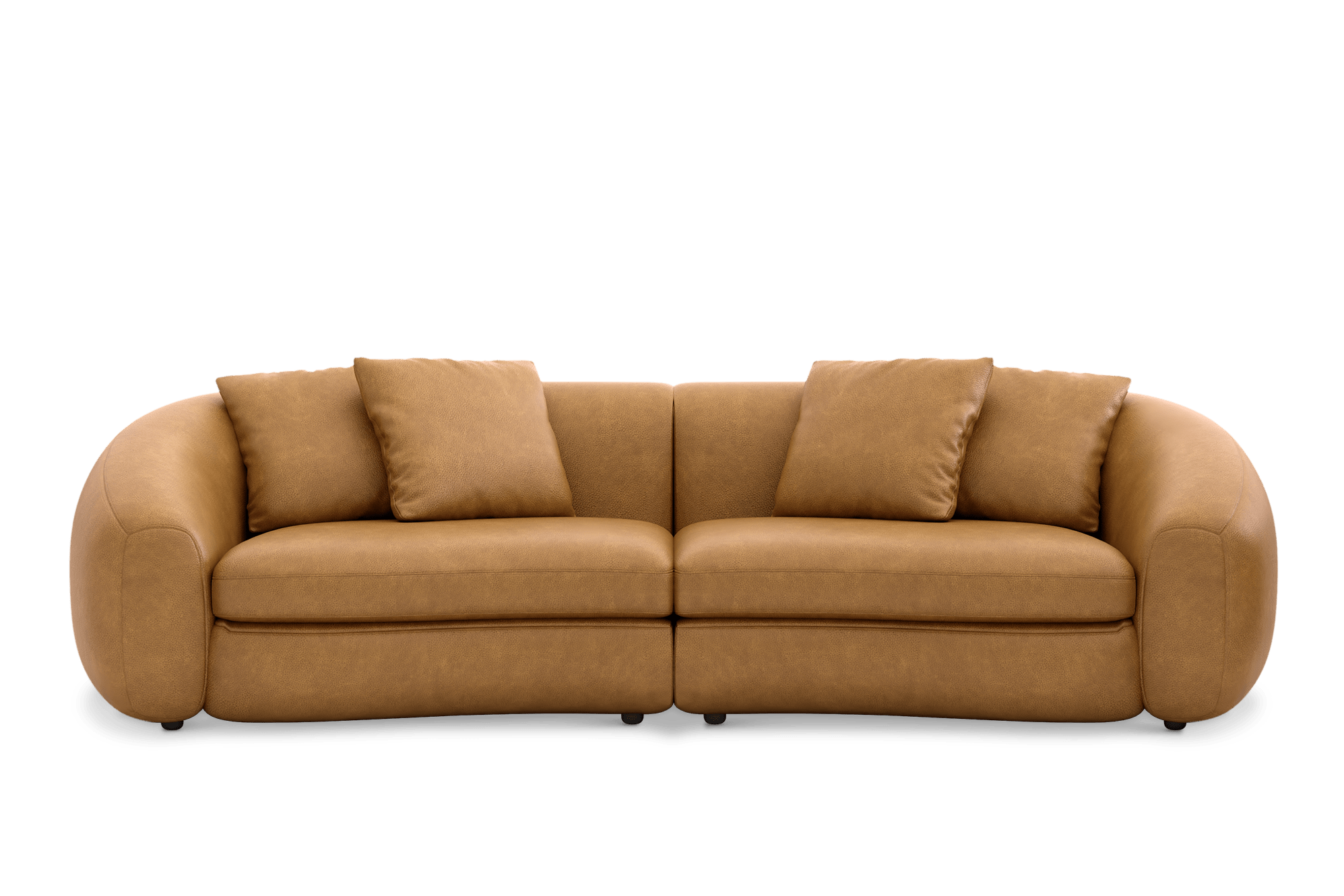 Fable Leather Sofa Customised, (Lugano) Caramel