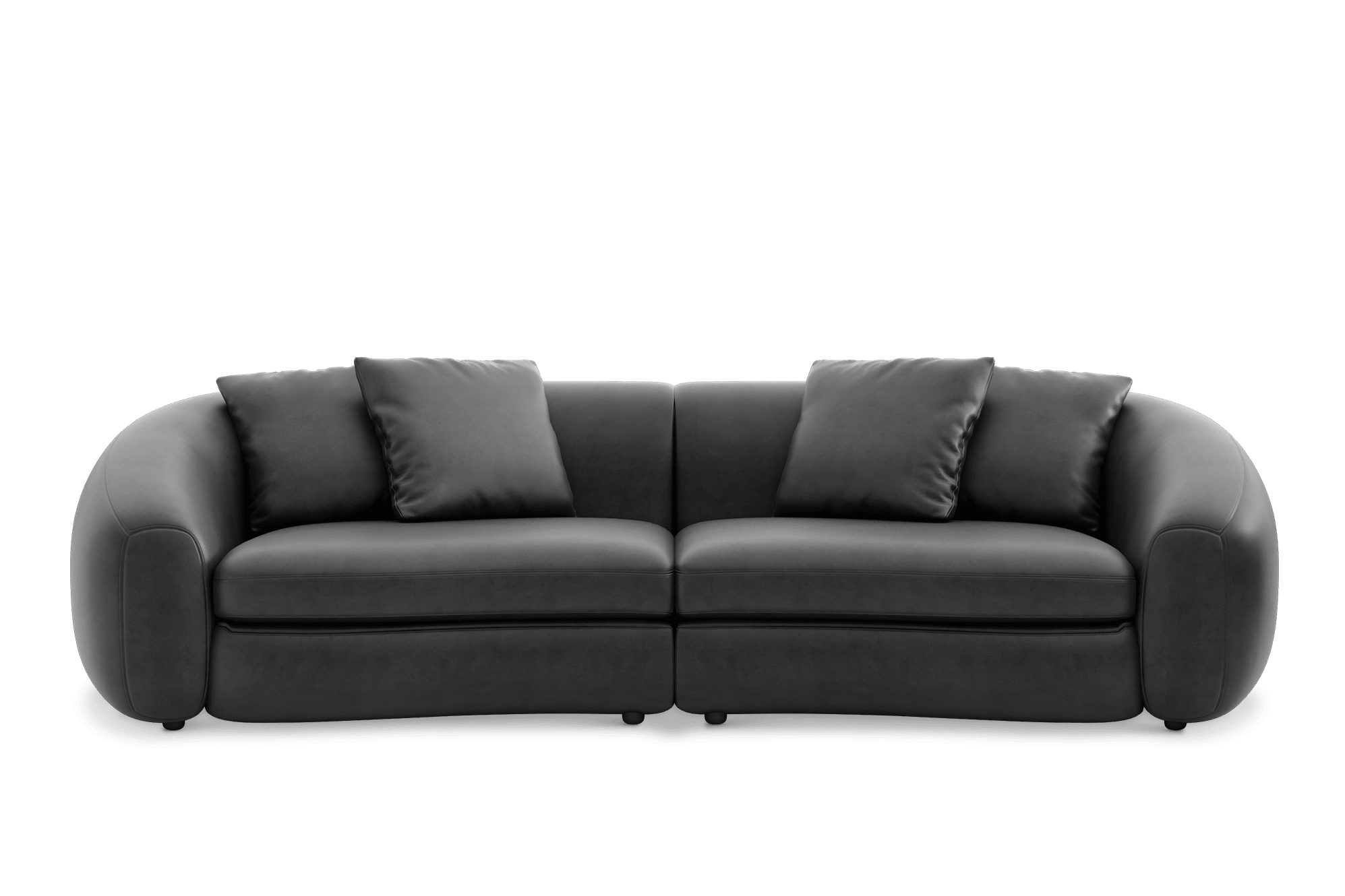Fable Leather Sofa Customised, (Marche) Graphite