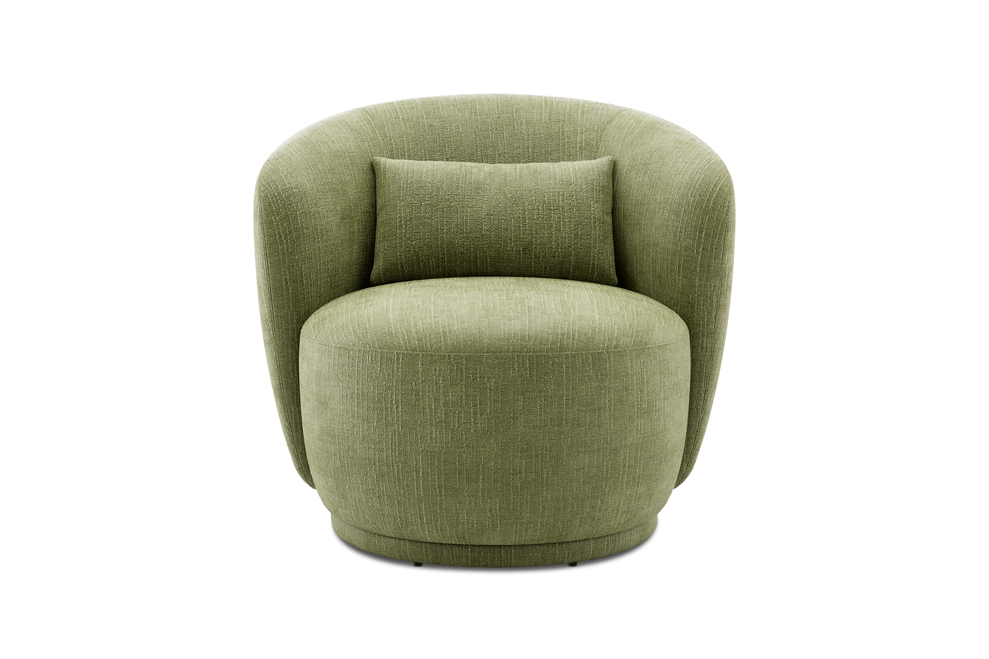 Avery Swivel Armchair Customized, (Washed Chenille) Moss