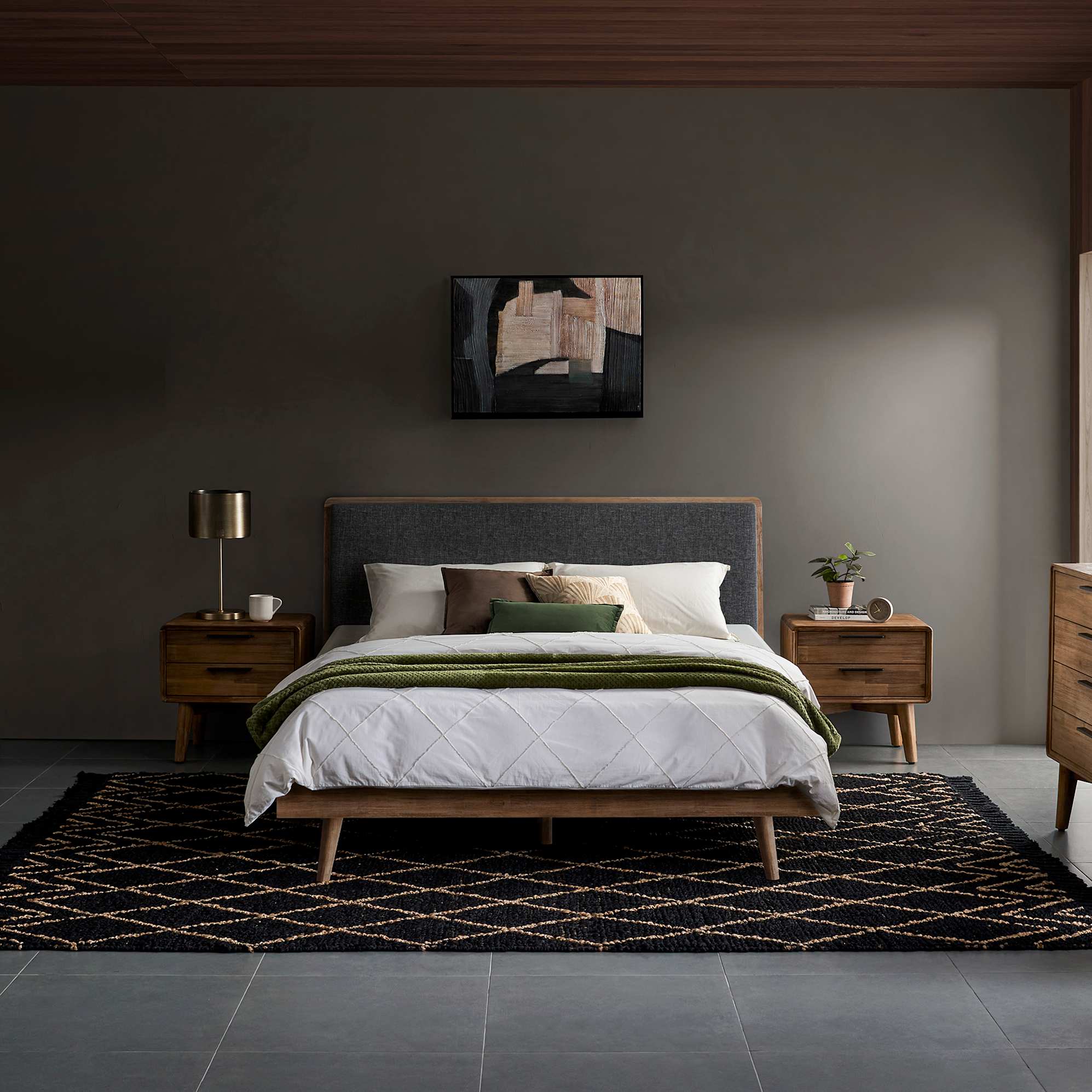 Seb Bed with Bedside Table Set