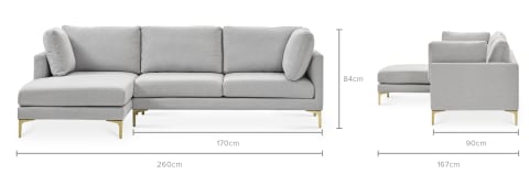 Adams Chaise Sectional Sofa Castlery