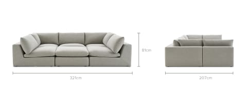 Dawson Pit Sectional Sofa Castlery