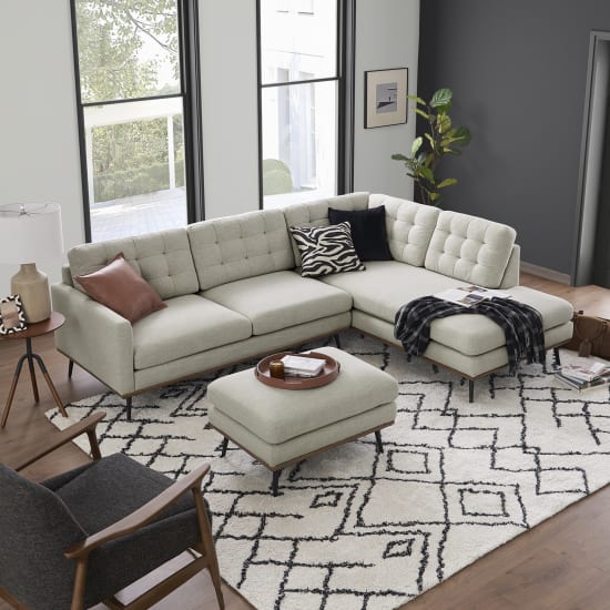 Sectional terminal chaise top