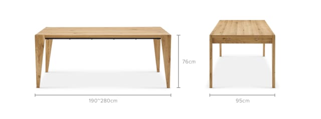 Dillon Extendable Dining Table 190 280cm Castlery Australia