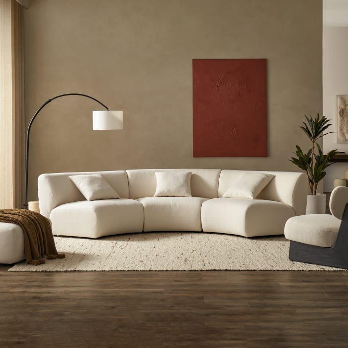Castlery Auburn Performance Fabric Armless Curve Sofa