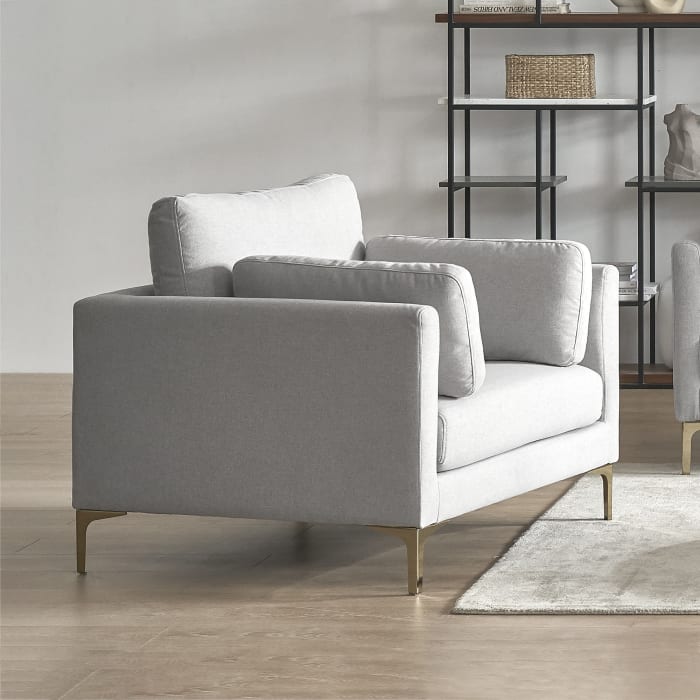 Gray armchair top