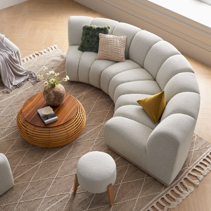 Curved Angled Sectional Sofas Castlery US