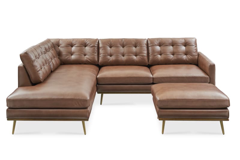Isaac Leather Sofa with Ottoman Castlery US