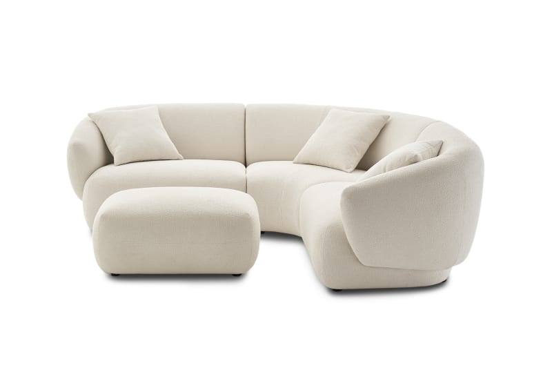 PUFF Fabric sofa with chaise longue By grado design