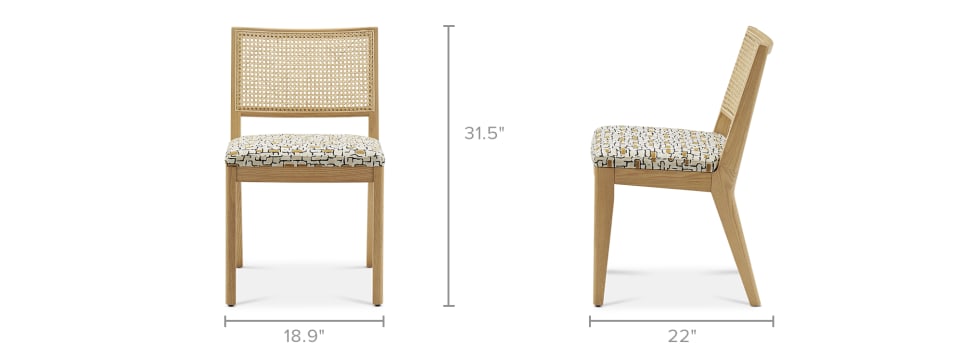 Corella cane and wood dining chair sale