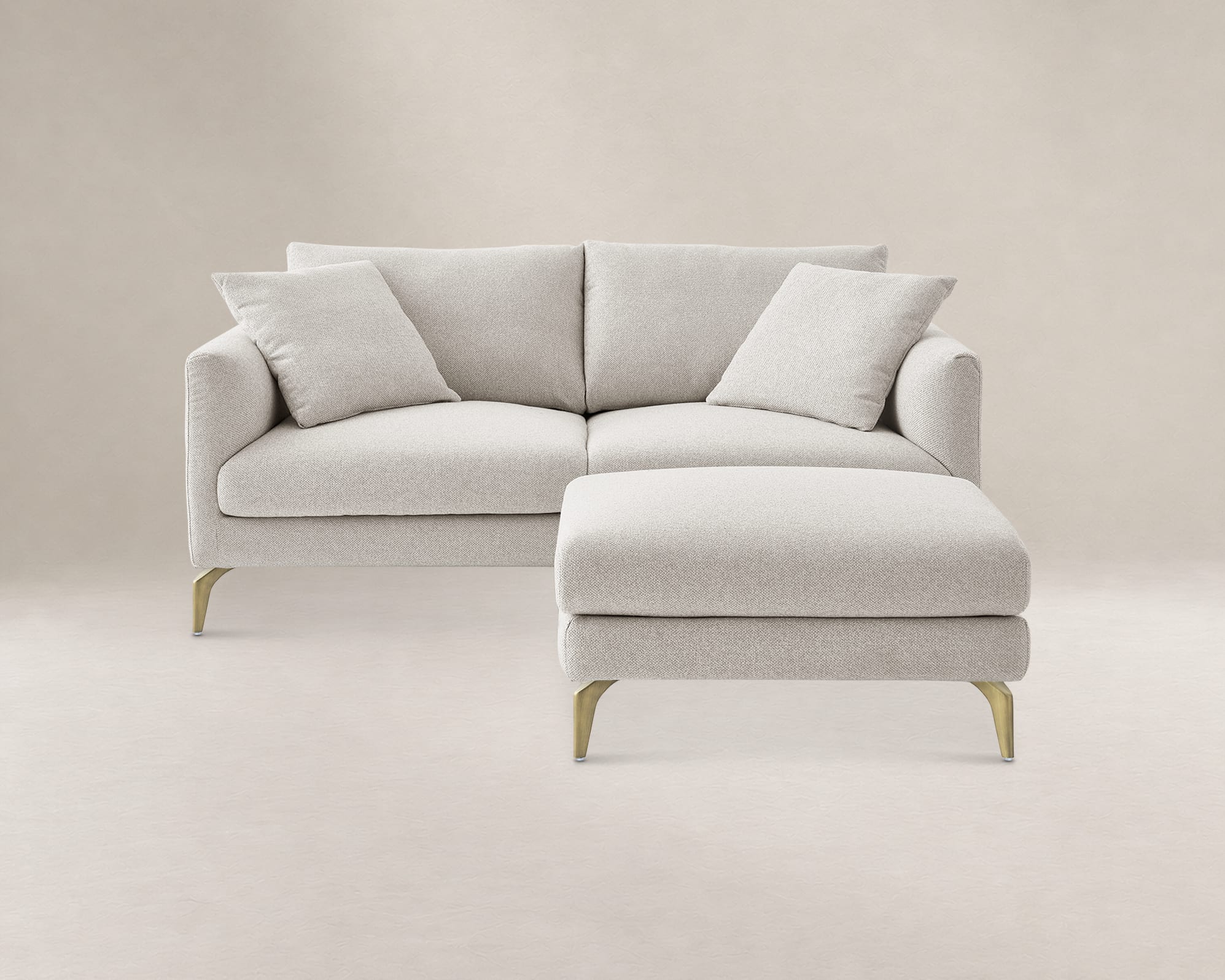 Lena Performance Fabric Loveseat with Ottoman 1