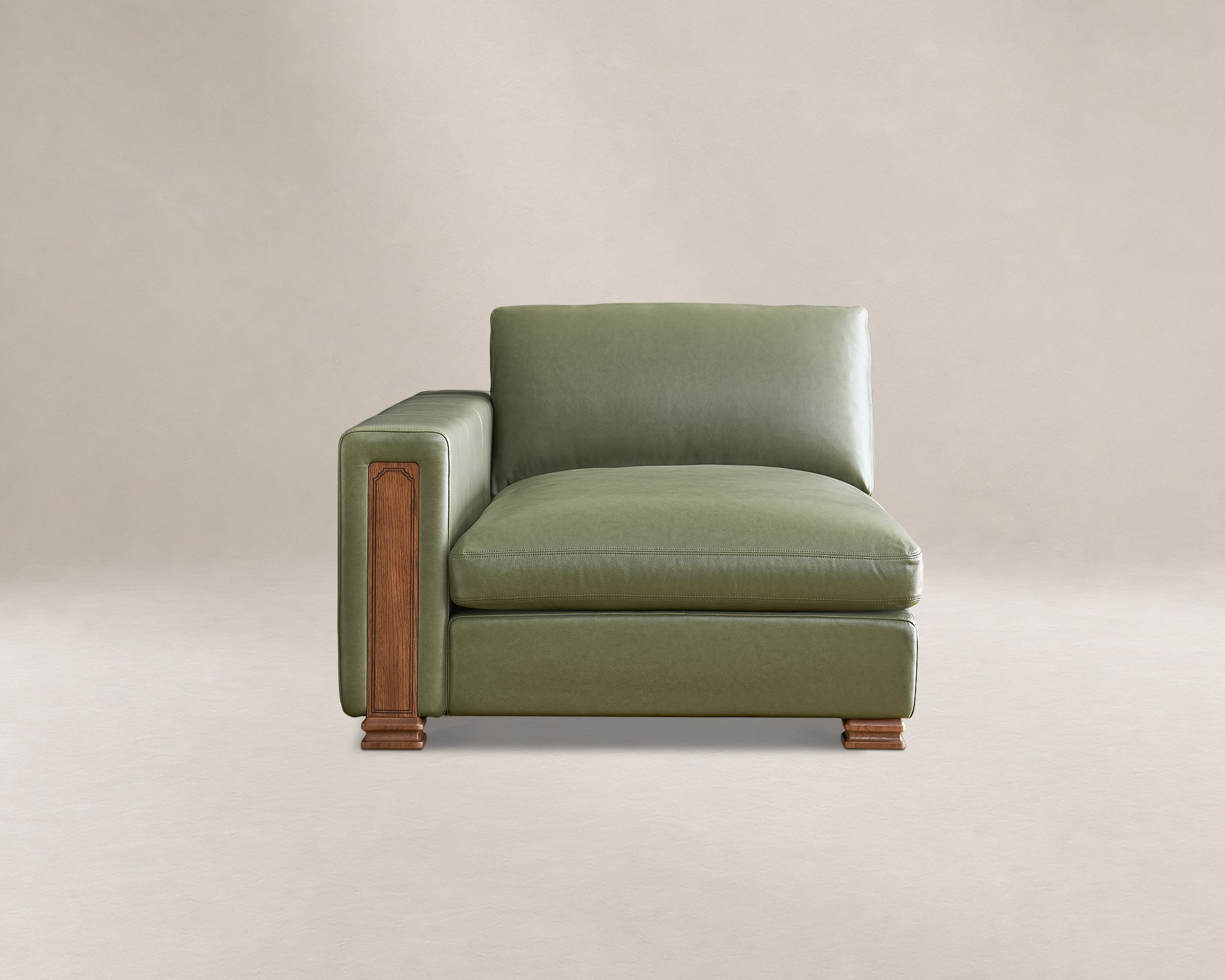 Tan France Kagan Leather Left Chaise 0