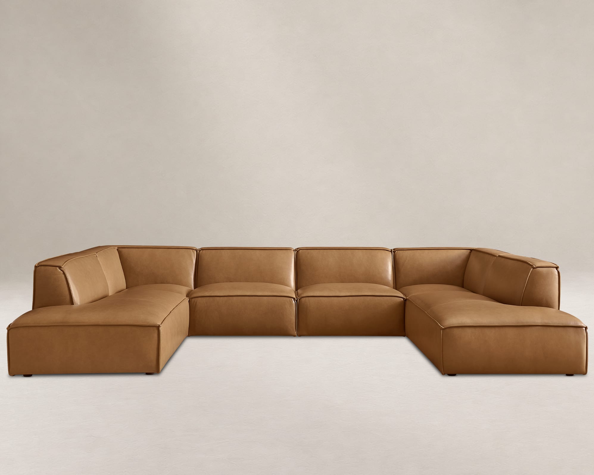 Jonathan Leather U-Shape Sectional Couch 3