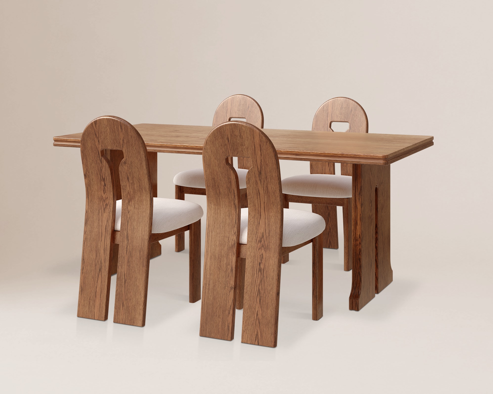 Tan France Avan Dining Set 4