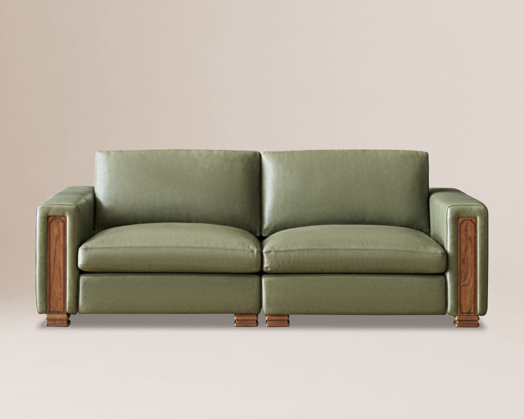 Tan France Kagan Leather Sofa 4