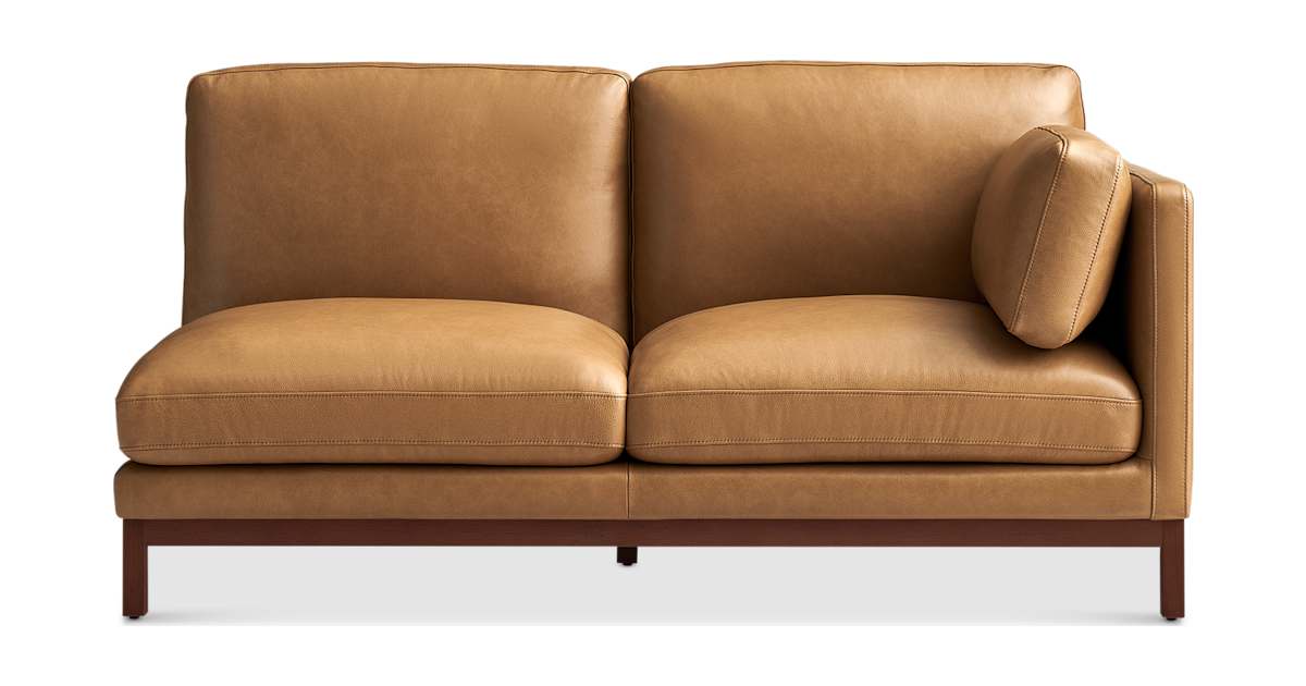 Owen II Leather Right Arm 2 Seater Sofa | Castlery Singapore
