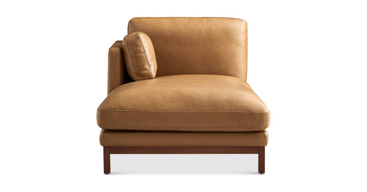 Owen II Leather Left Chaise Sofa | Castlery Singapore