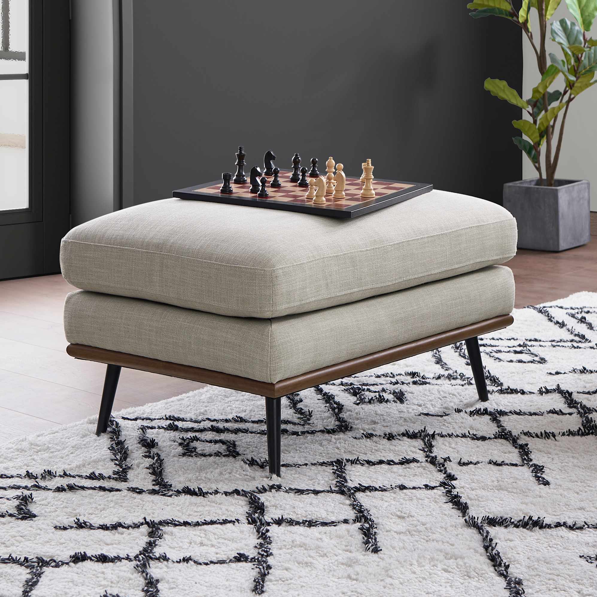 Isaac Reversible Chaise Sectional Sofa with Ottoman 4