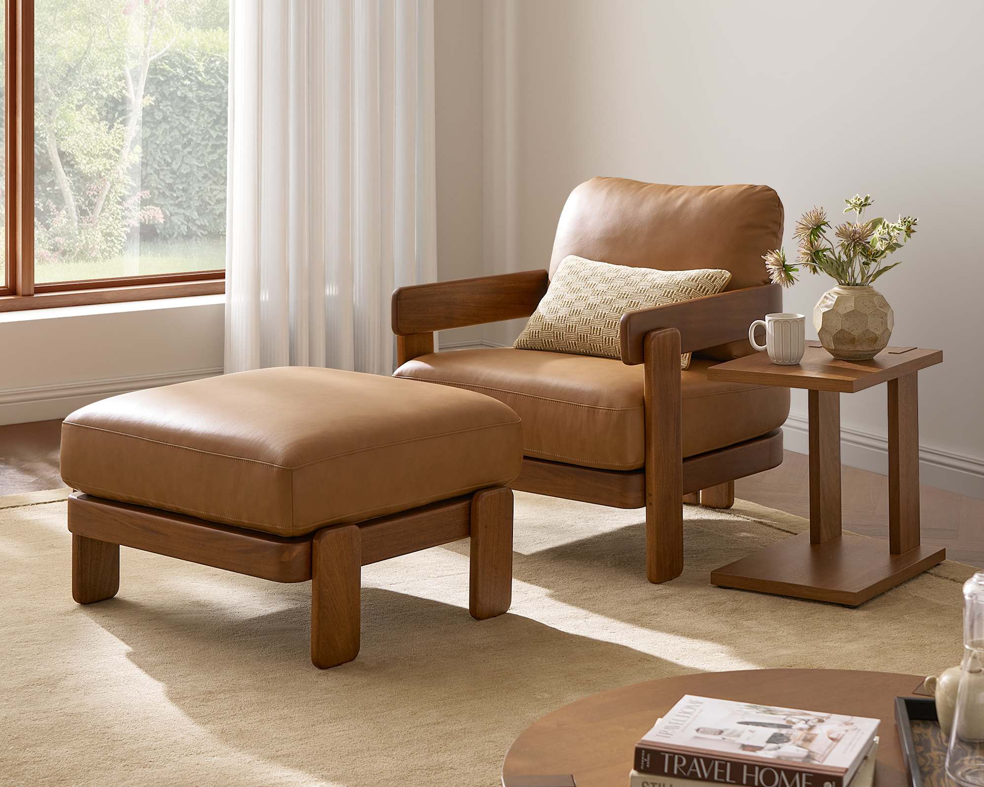 Eden Leather Footstool 3