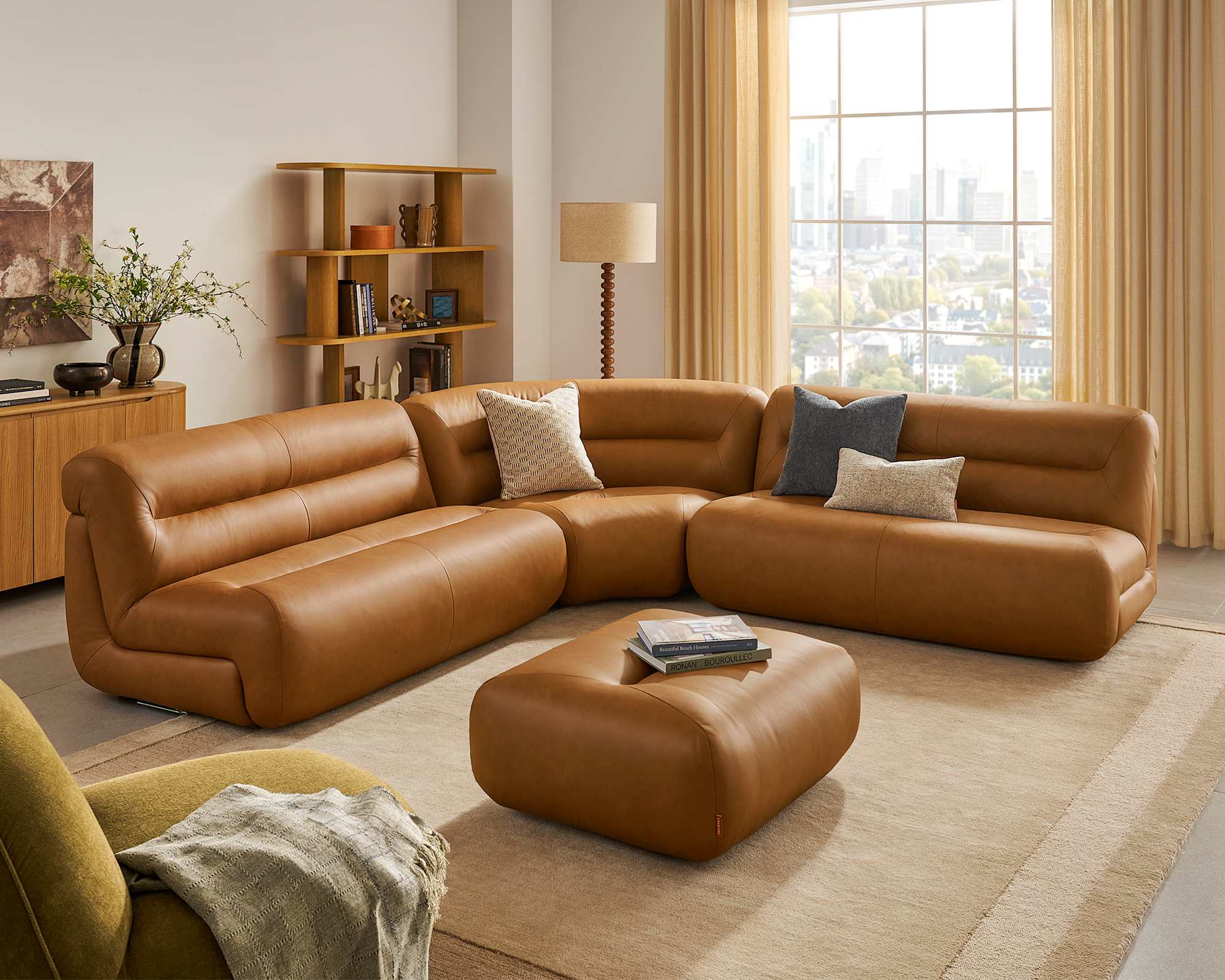 Tovi Leather Corner Modular Sofa 3