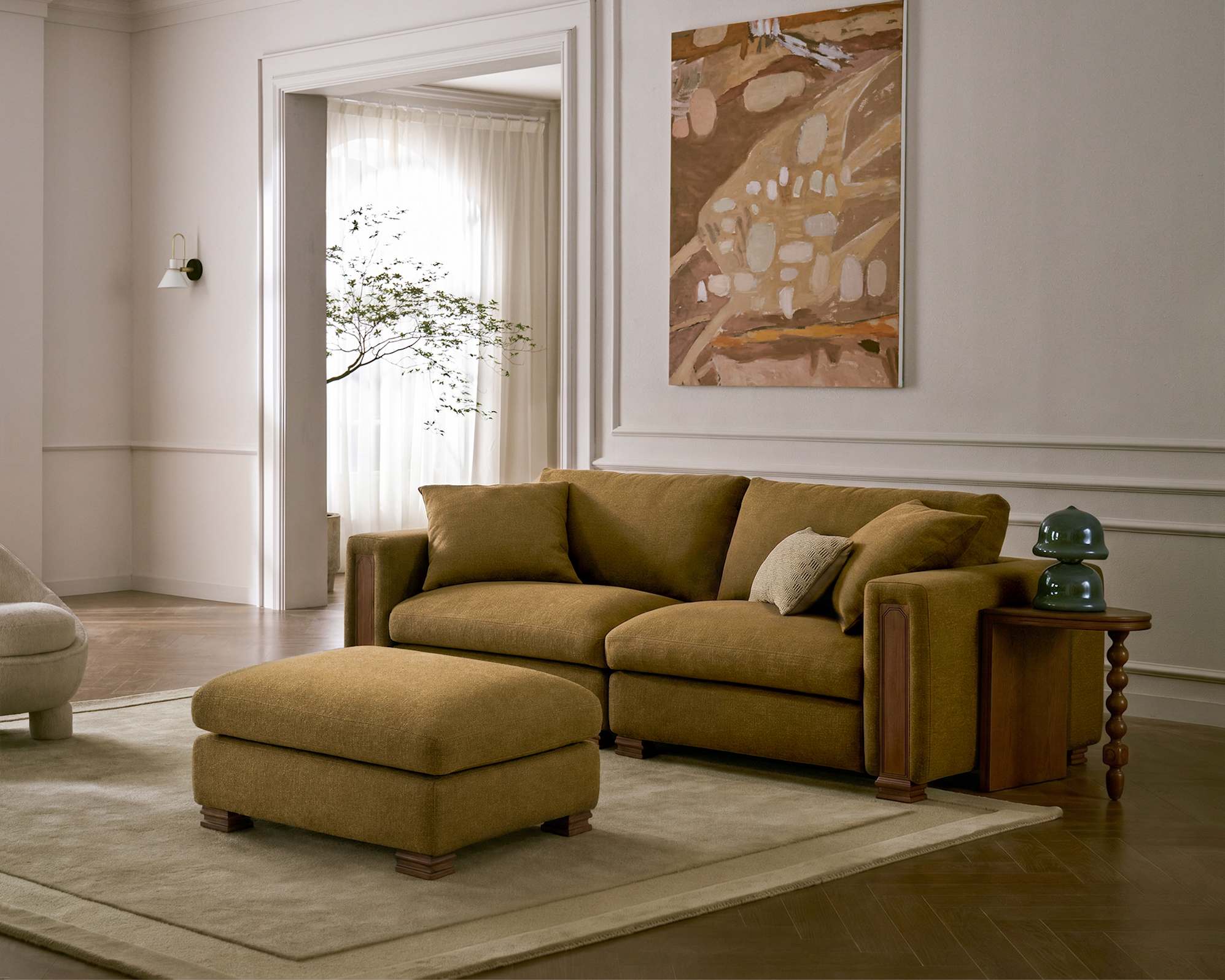 Tan France Kagan 3 Seater Sofa 2