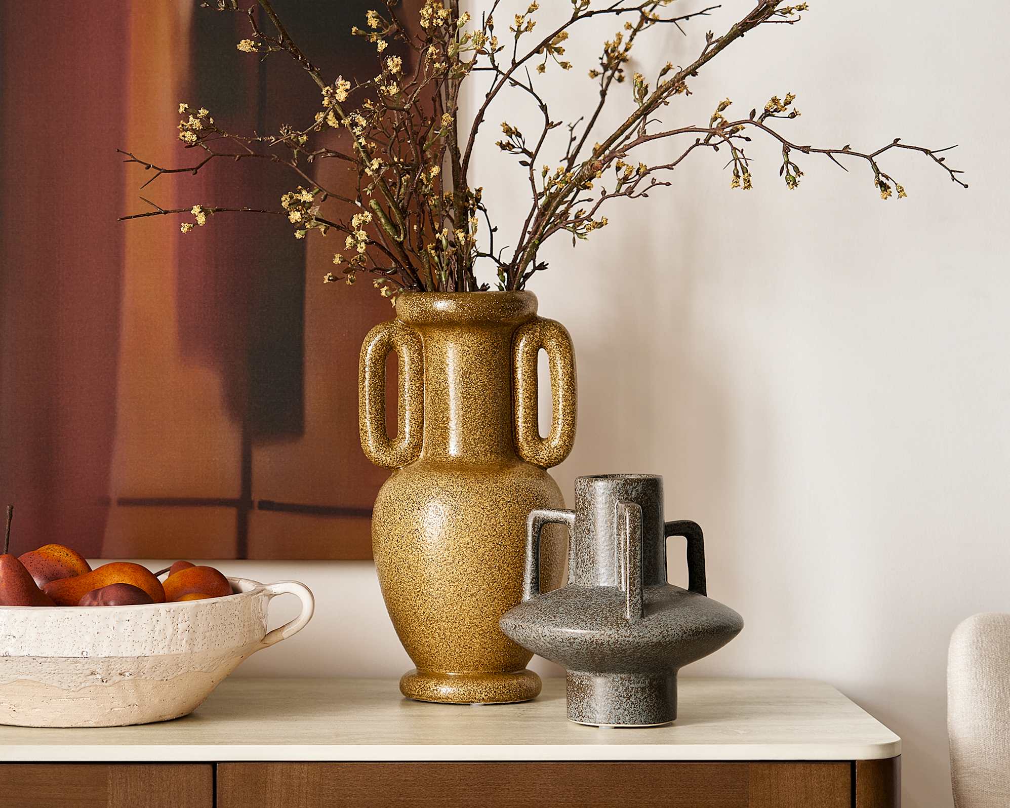 Maroa Ceramic Amphora Tall Vase 1
