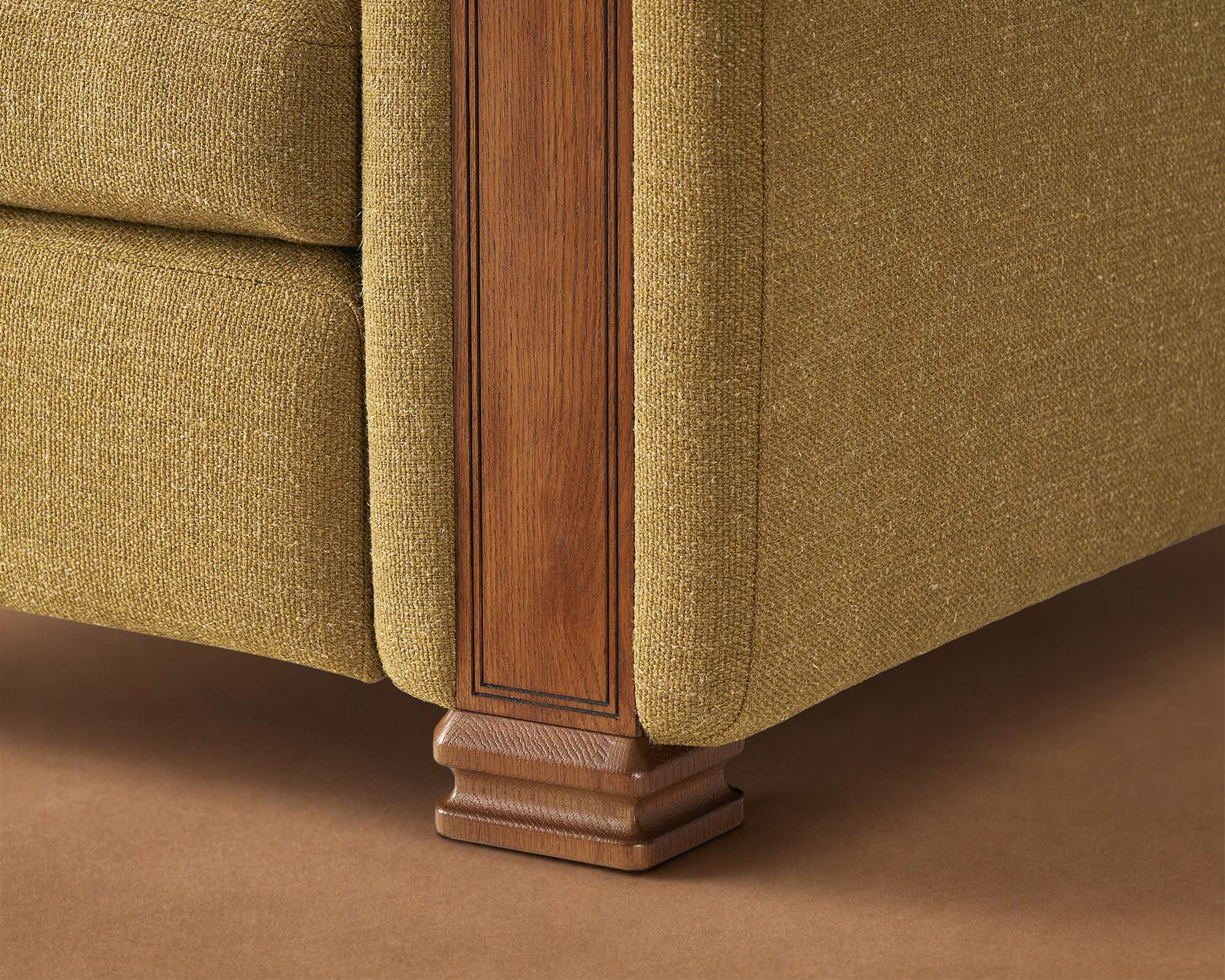 Tan France Kagan Extended Sofa with Ottoman 4