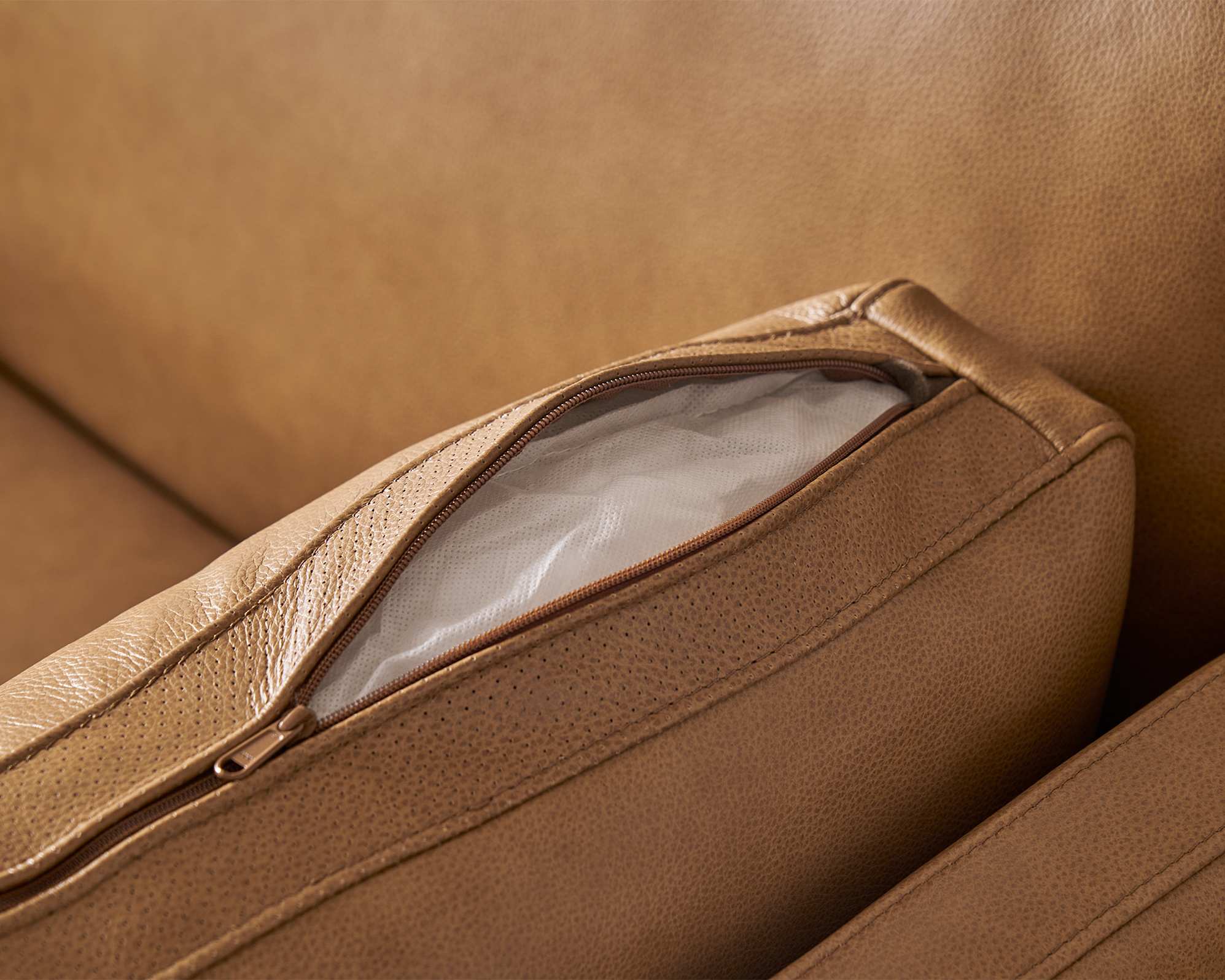 Owen II Leather Right Chaise Sofa 3