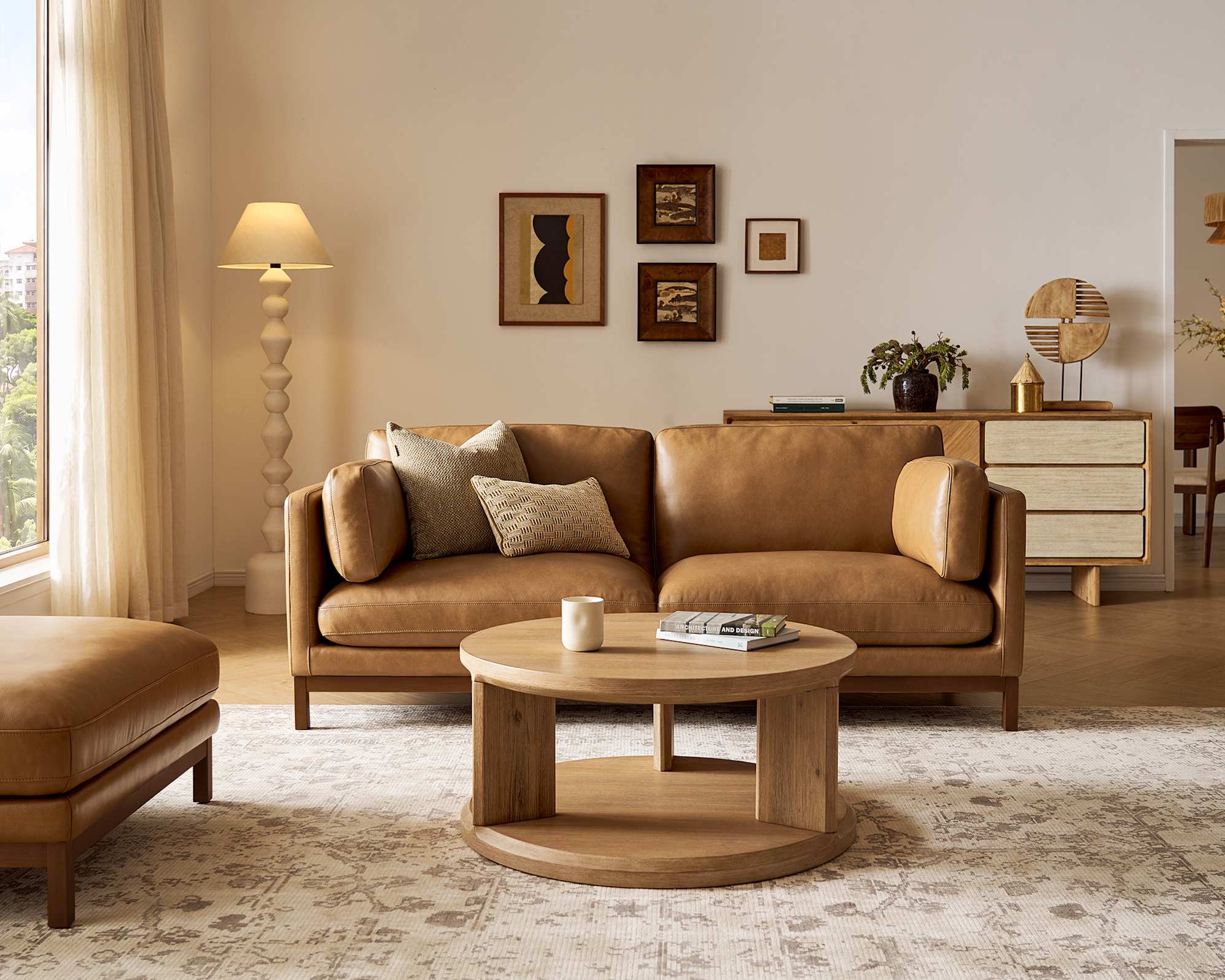 Owen II Leather 2 Seater Sofa 1