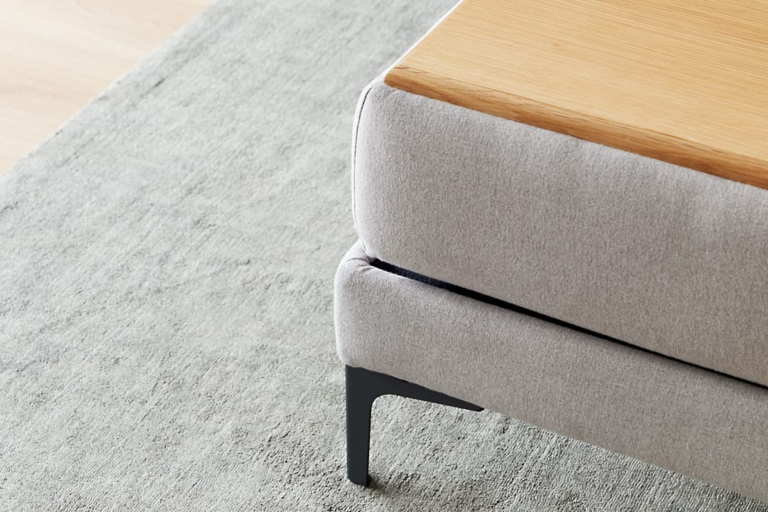 Adams Reversible Coffee Table Dove Gray Brass Castlery United States