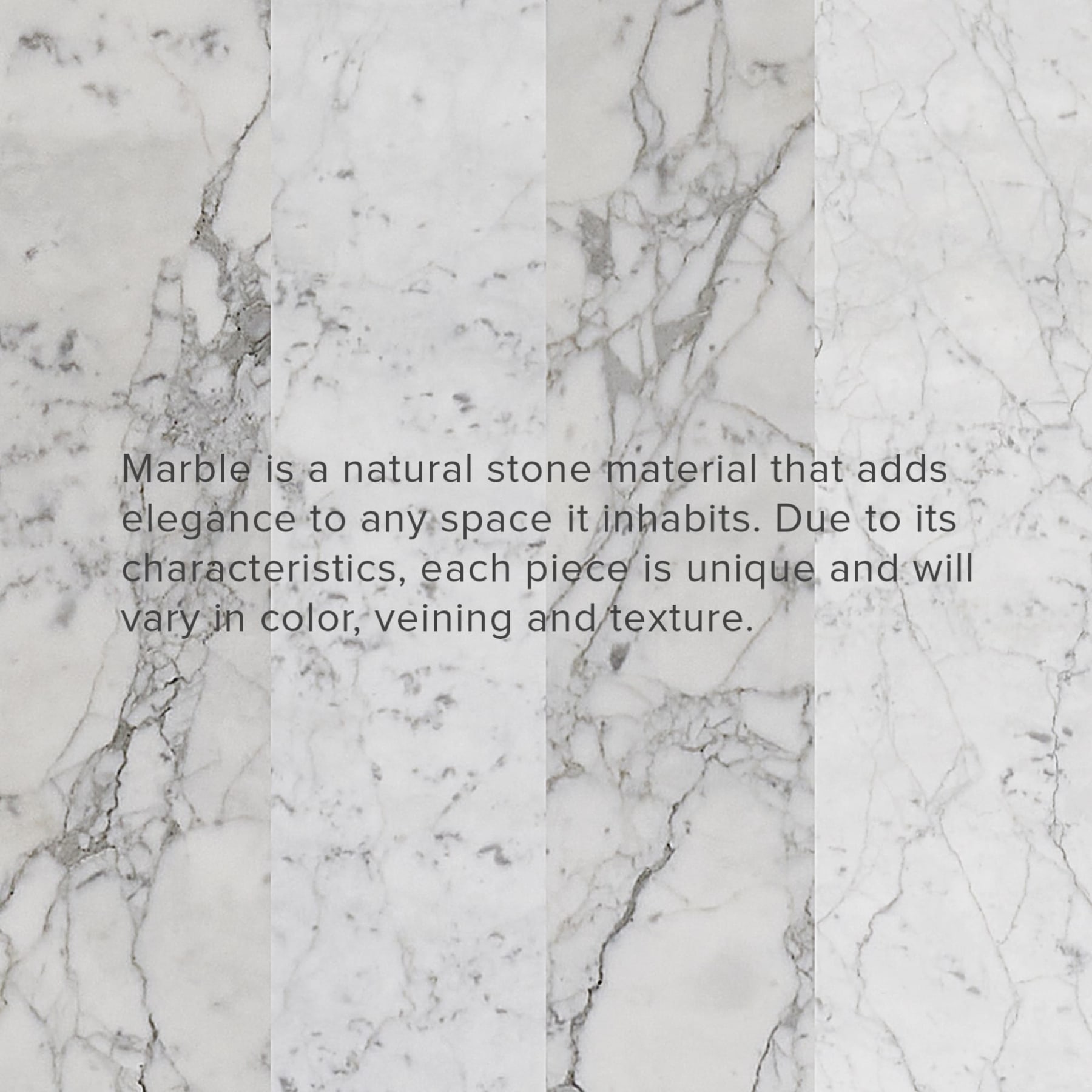 A close-up shot of different marble slabs.