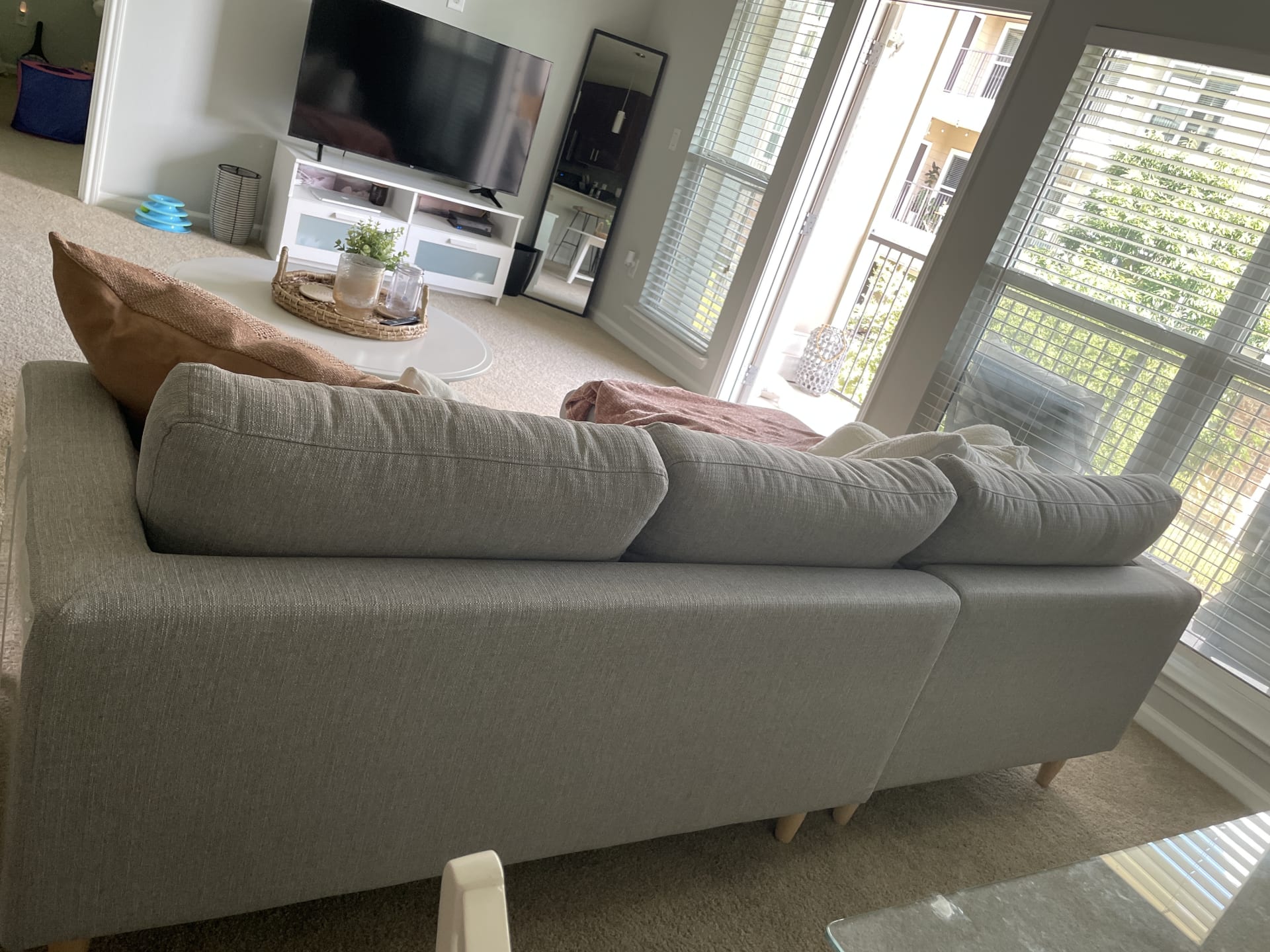 Henderson 3 Piece Sectional Sofa And Ottoman In Bacarat Taupe Baci