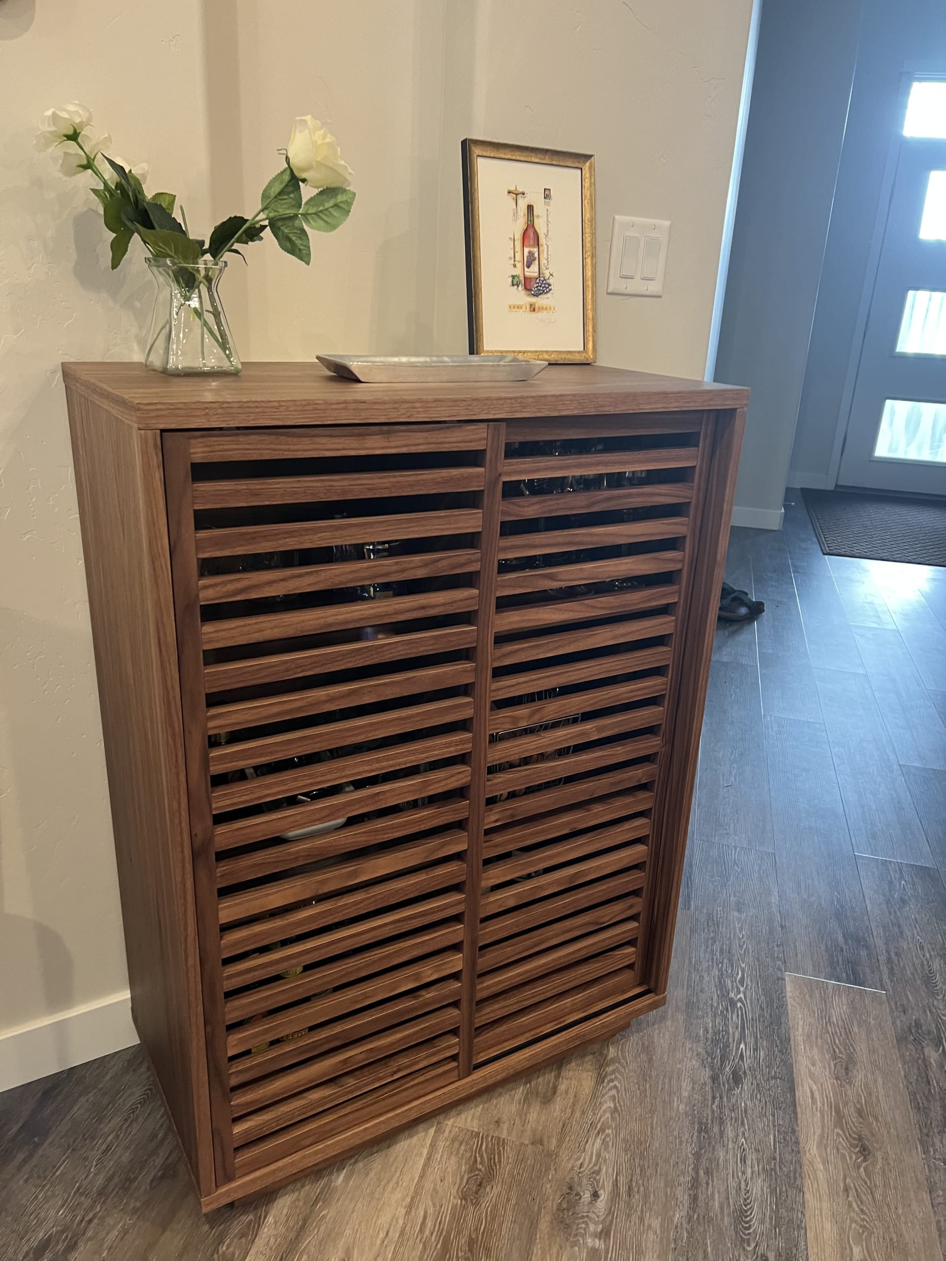 Lana Walnut Shoe Cabinet - Singapore