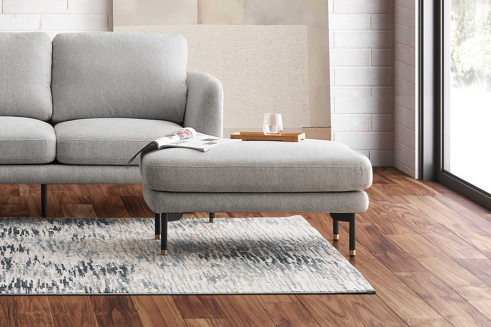 Pebble 3 Seater Sofa with Ottoman 4