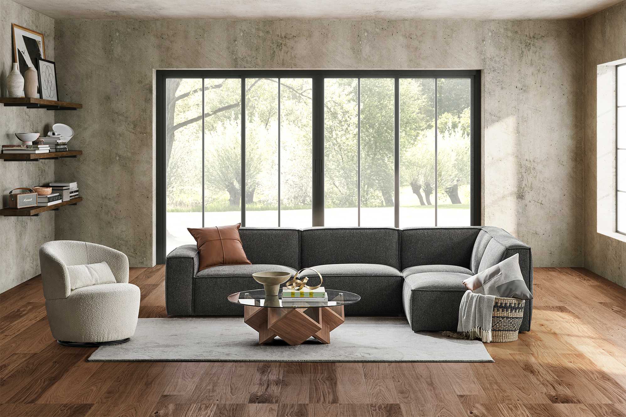 Jonathan Chaise Sectional Sofa with Ottoman 2