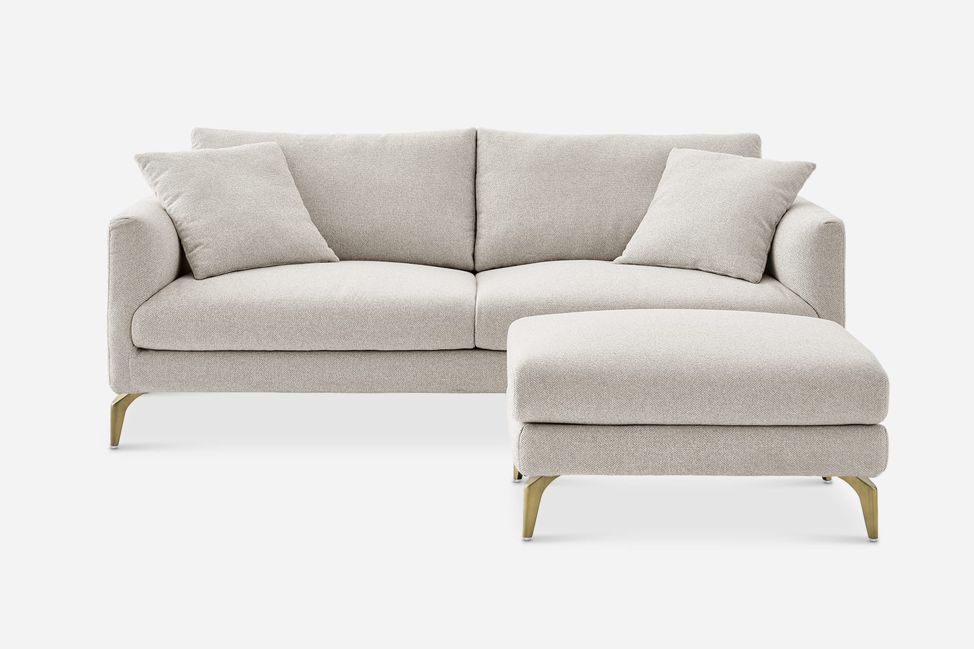 Lena Performance Fabric Sofa with Ottoman 1