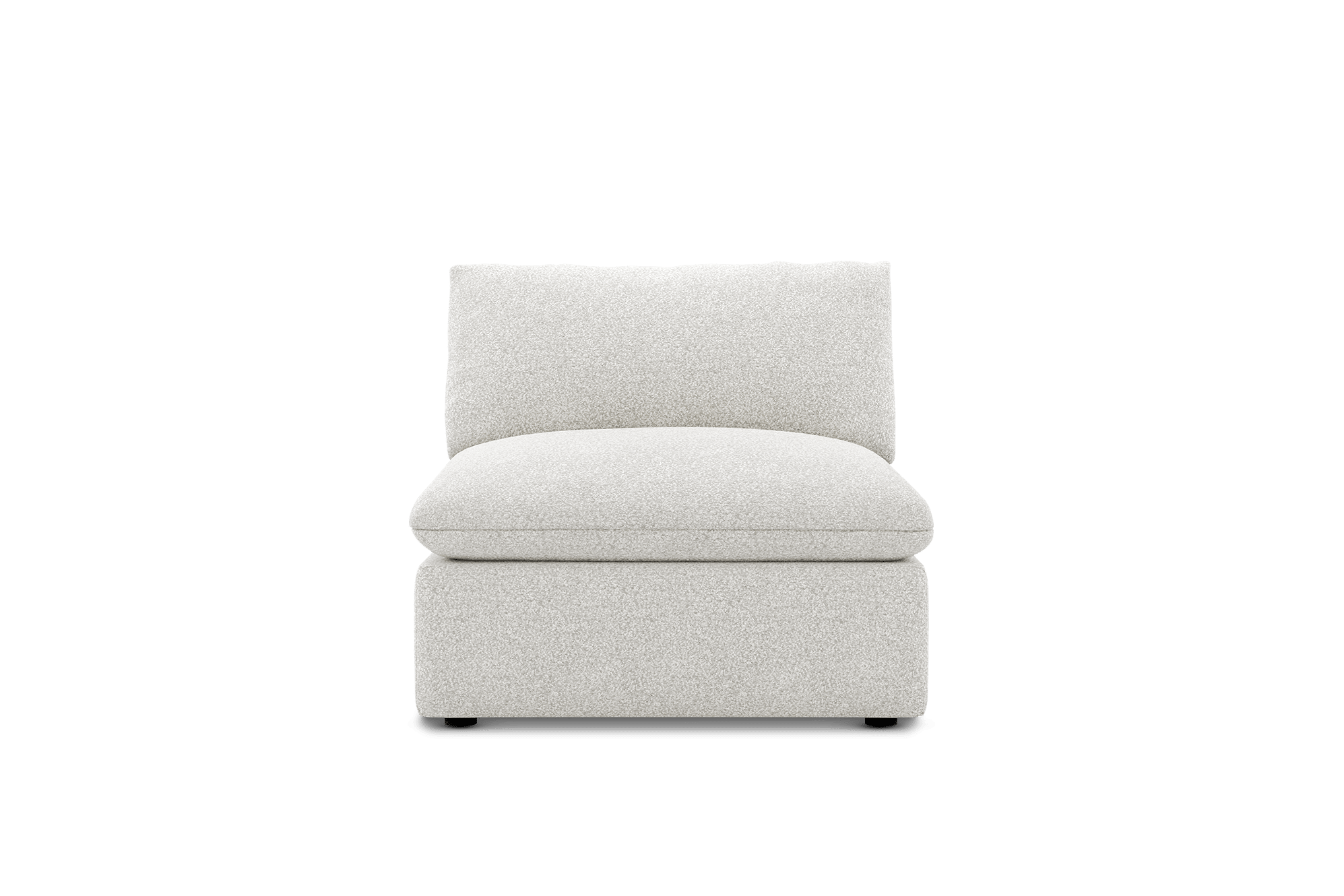Dawson Armless Couch Customized, (Performance Infinity) White Quartz