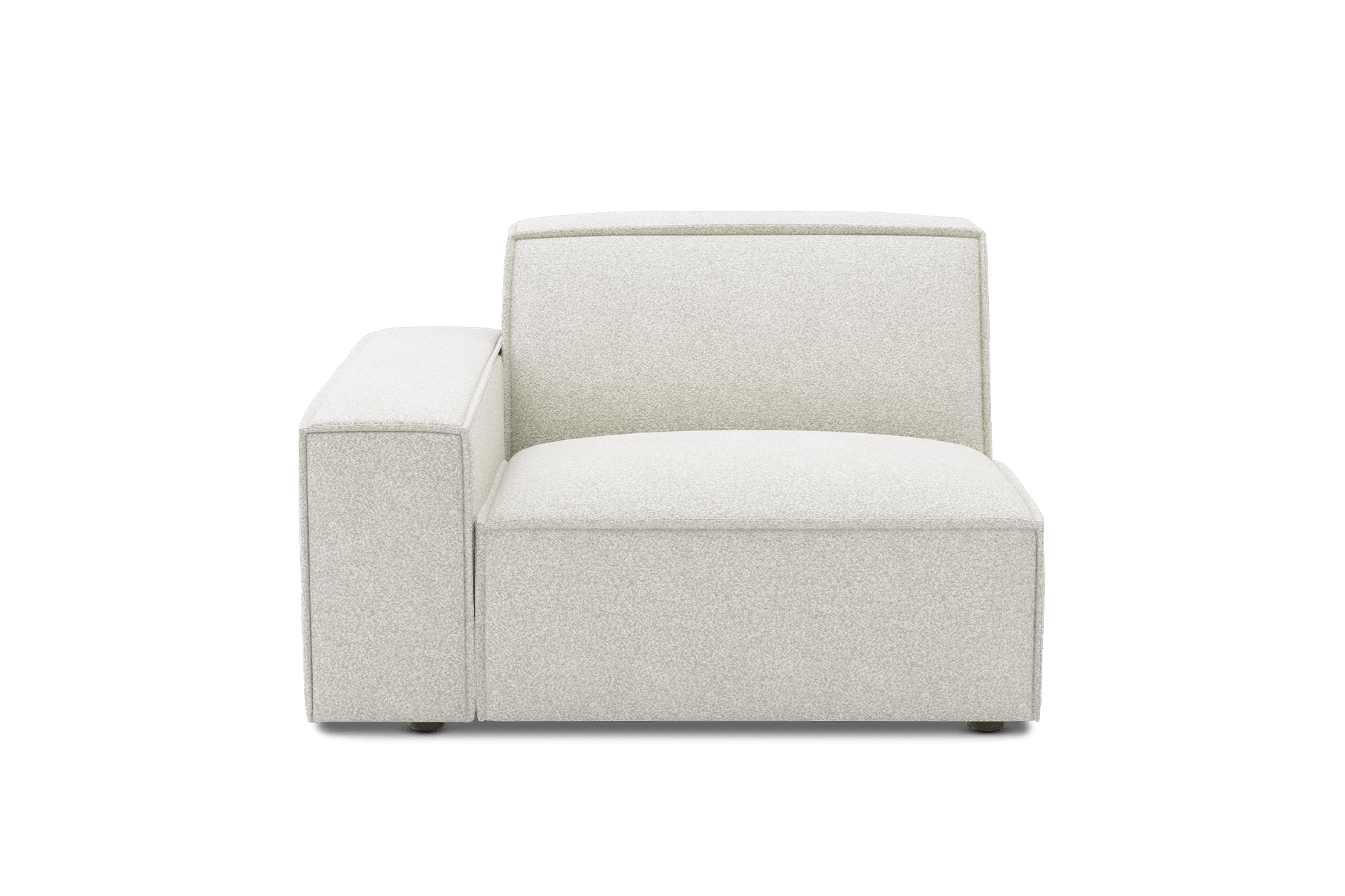 Jonathan Left Arm Sofa Customized, (Performance Infinity) White Quartz