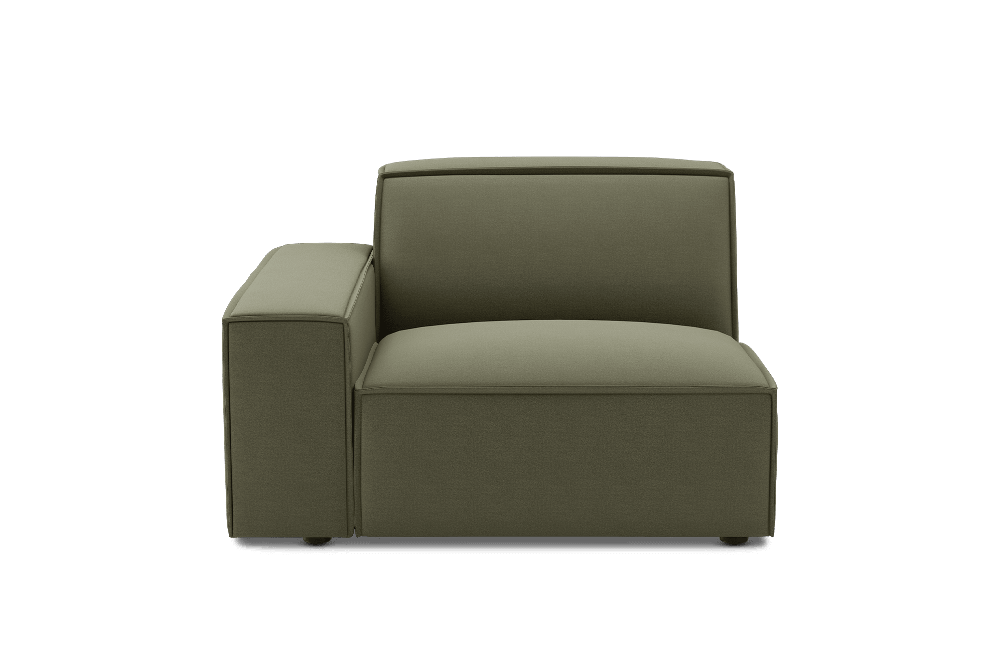 Jonathan Left Arm Sofa Customized, (Performance Peyton) Moss