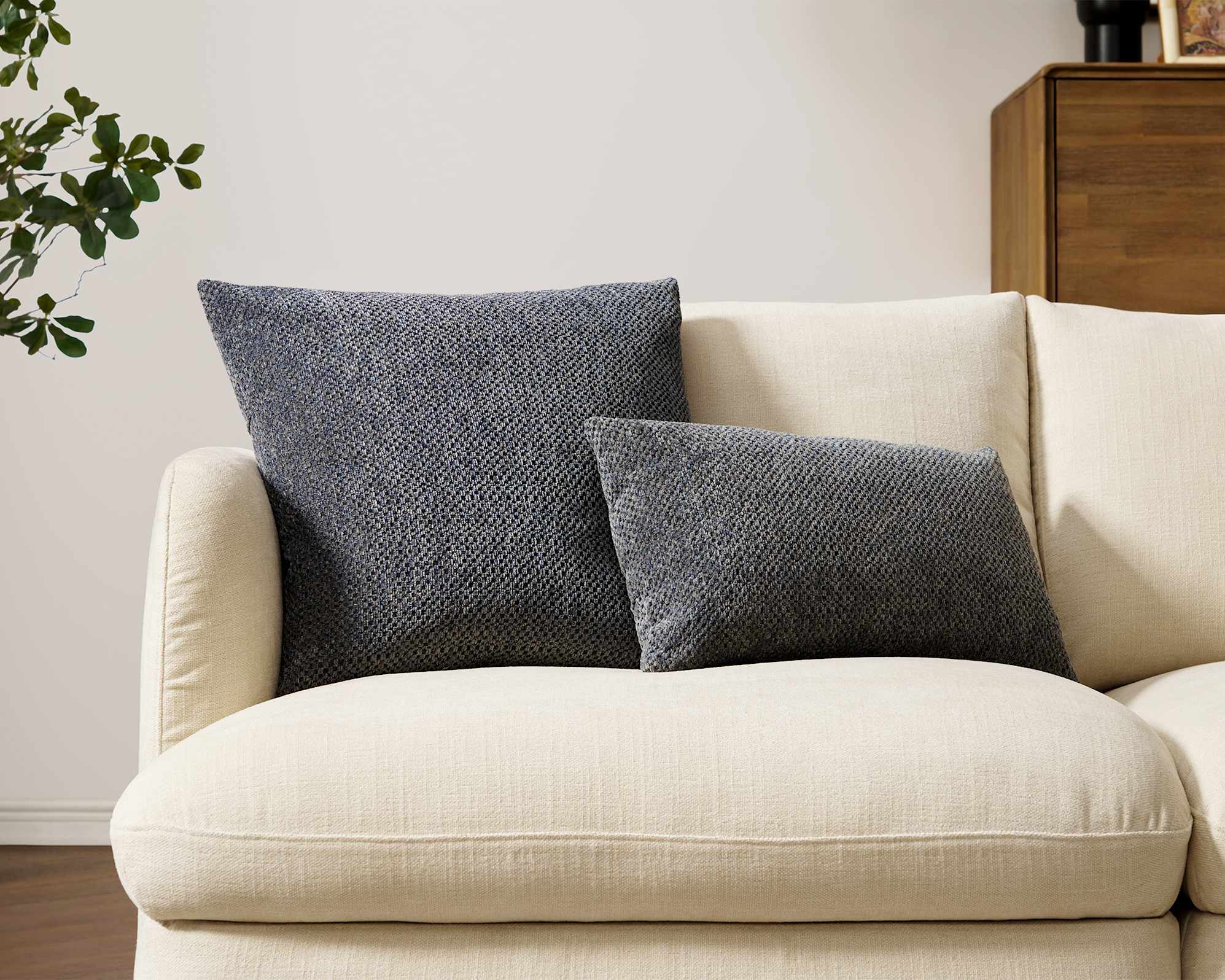 Jada Cushion, 30 x 50 cm, Slate Blue lifestyle