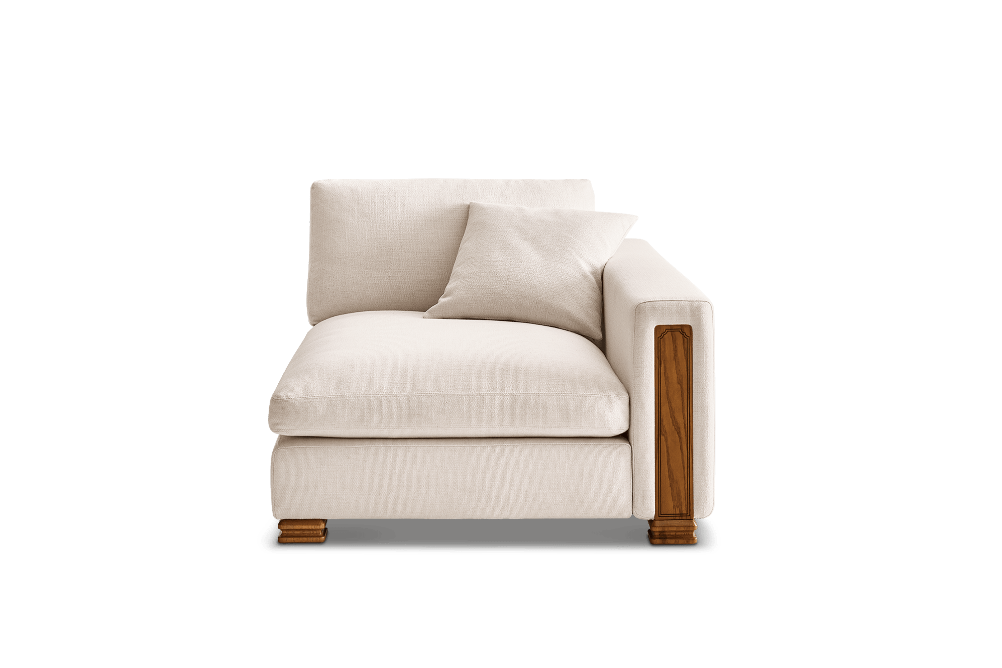 Tan France Kagan Right Chaise, (Basketweave) Cream