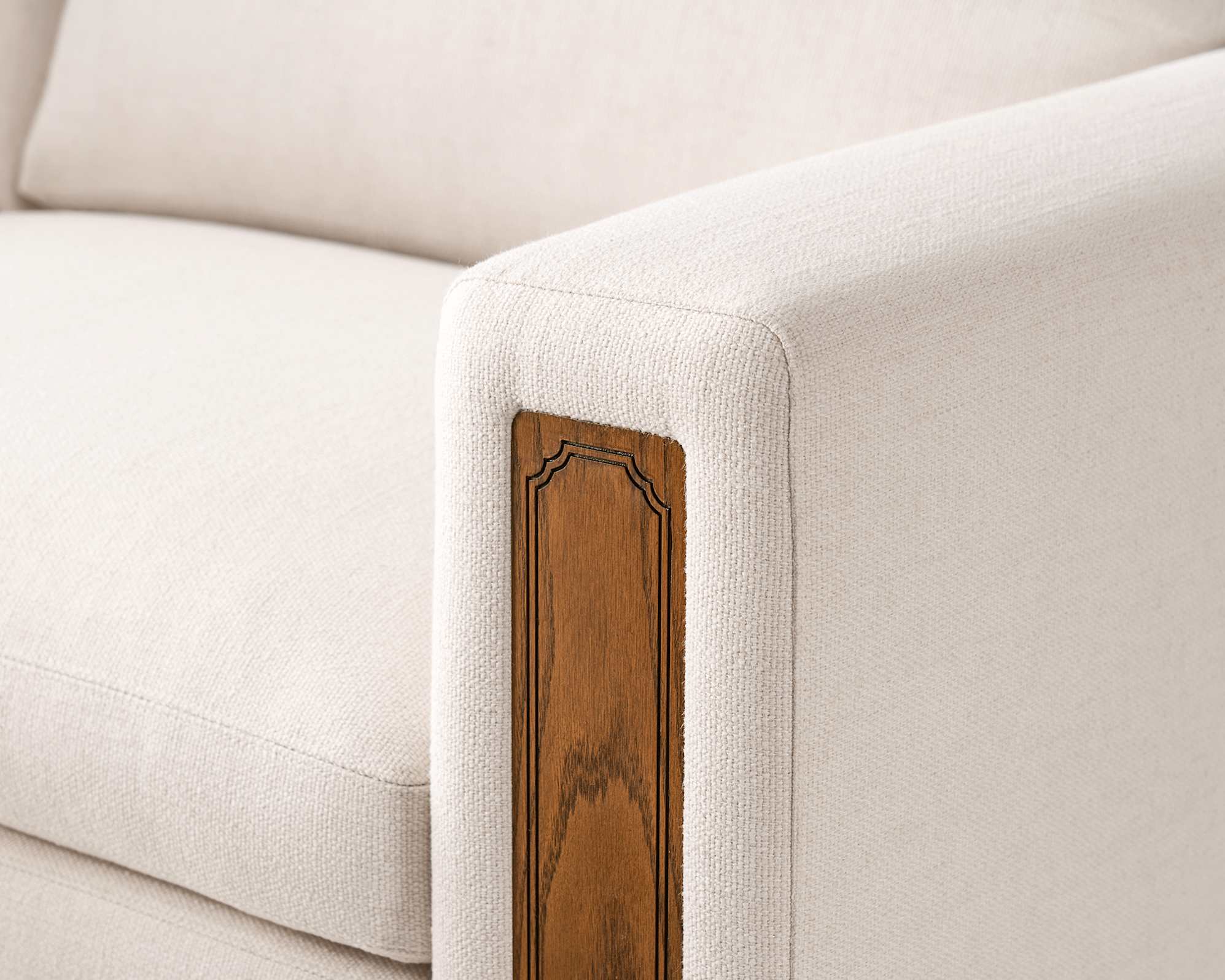 Tan France Kagan 3 Seater Sofa with Footstool 4